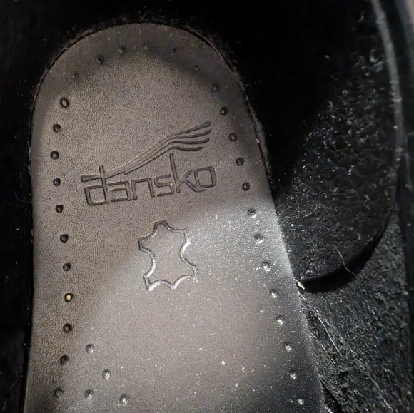 Dansko LT Black Leather Clogs Size 40/ 9.5 - Picture 3 of 5